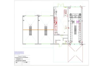 Equipment layout car wash blue prints