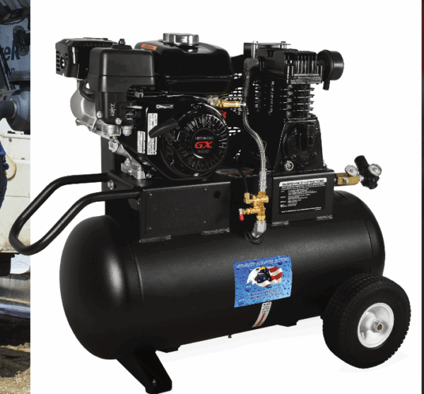 ACS 20-Gal. Single-Stage Portable Gasoline Air Compressor - Pressure ...