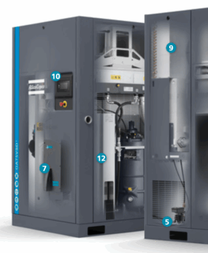Atlas Copco Large GA 30-90 & GA 37-110 VSD Series Oil-Injected Air Compressors