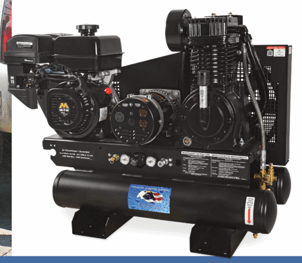 ACS 8-Gal. Single or Two-Stage Gasoline Air Compressor & Generator ...