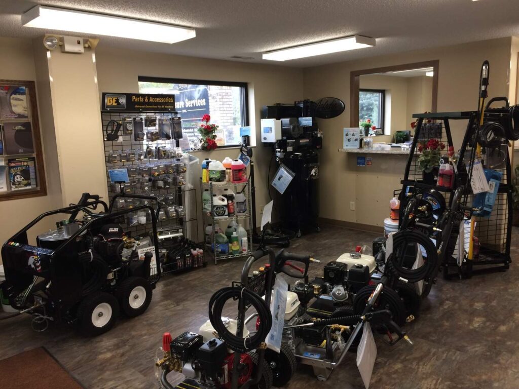 Inside of Pressure Services showroom