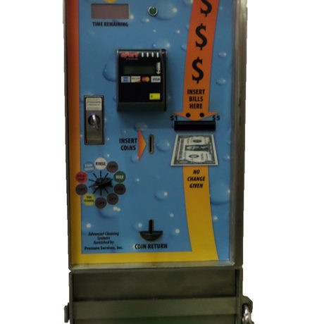 Faceplate for car wash payment kiosk