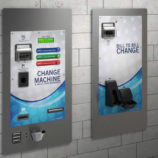 Bill changer and change machine for car wash tunnel