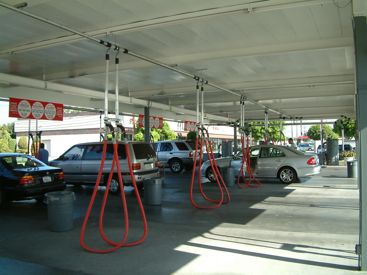 Multiple cars at car wash station